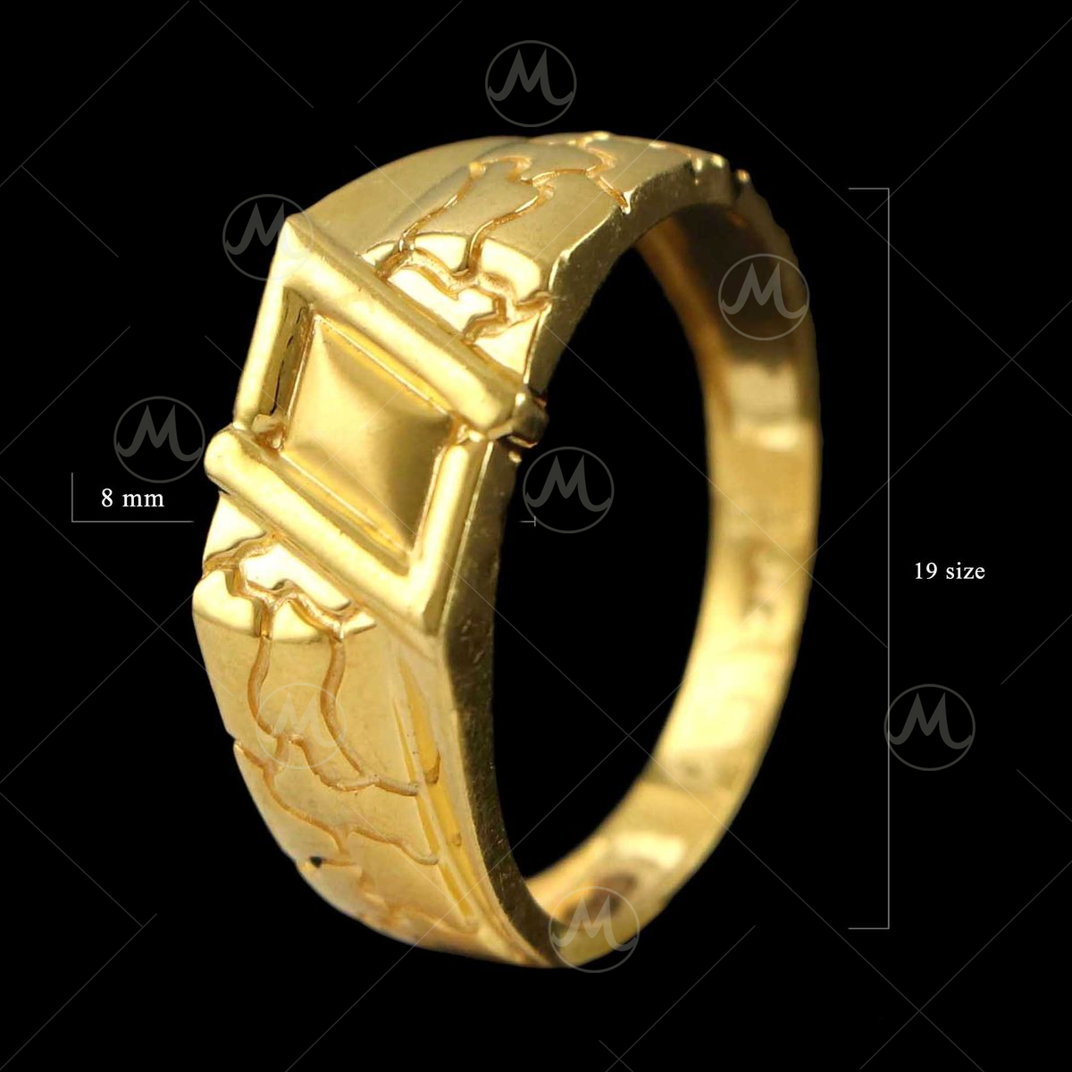 22K 916 Yellow Dubai Saudi Real Gold Women's Unique Style Ring 8” 3.0g |  eBay
