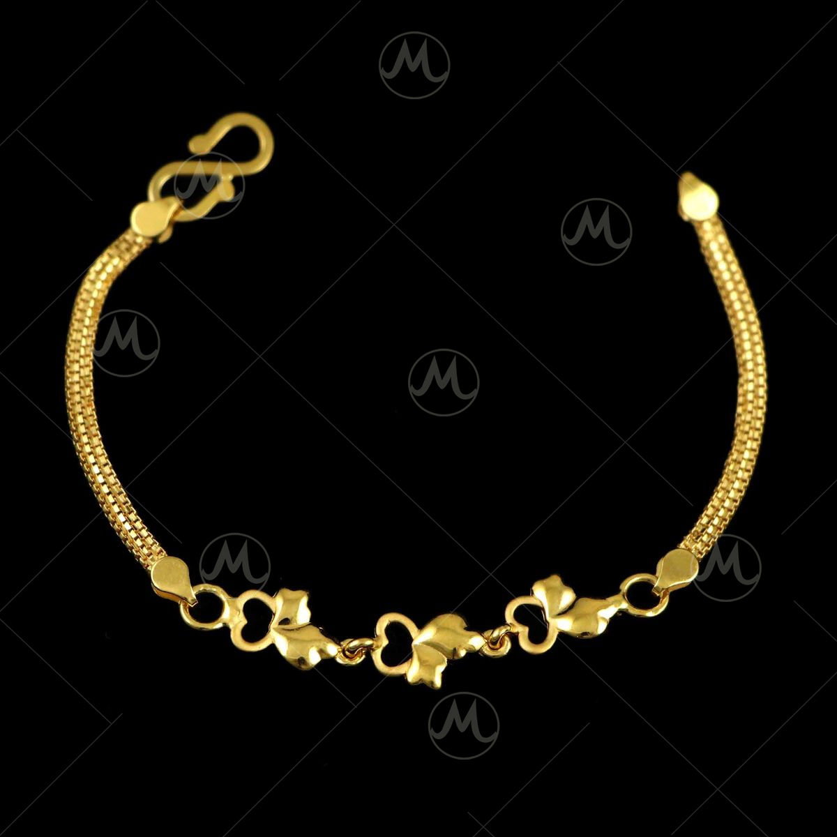 Nuveena Yellow Gold Baby Bracelet, 916 Gold 619A(GW)