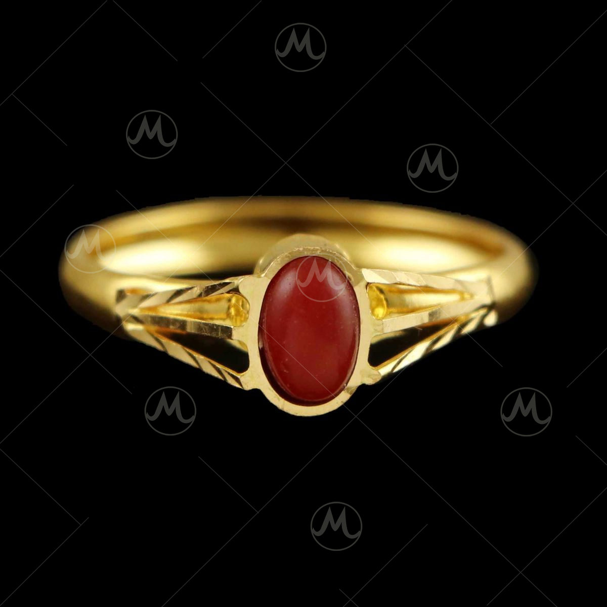Buy 22Kt Coral Stone Gold Ring For kids 94MP4554 Online from Vaibhav  Jewellers