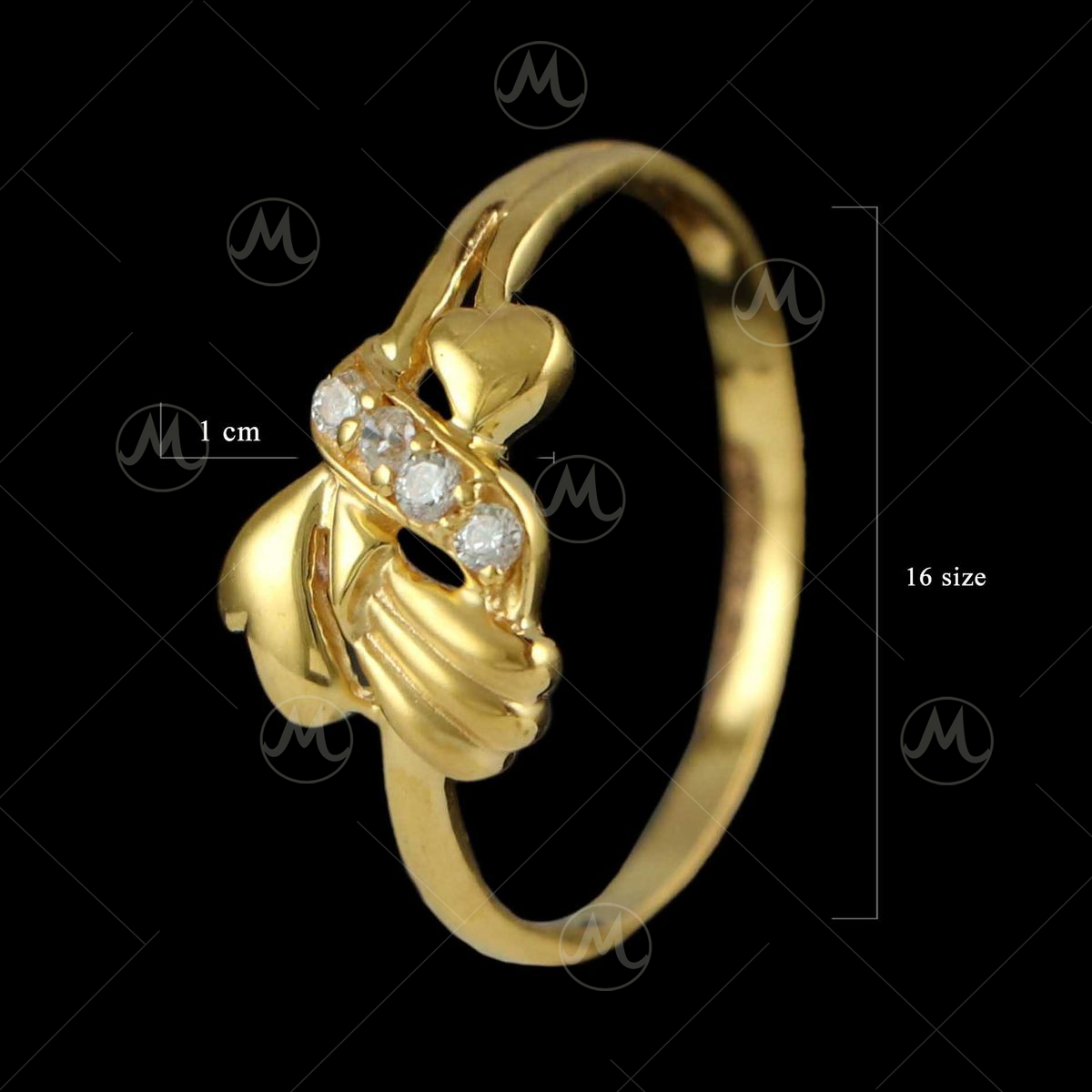 22K Gold Wedding Band Ring For Women - 235-GR6918 in 5.350 Grams