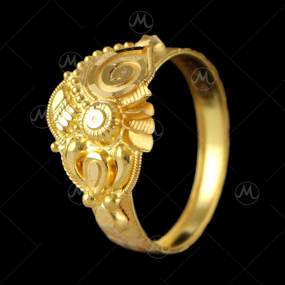 Buy 22k Yellow Gold Ring,hand Carved Gold Ring, Vintage Design Ring, Solid Gold  Ring, Indian Gold Jewelry, Wedding Ring Online in India - Etsy