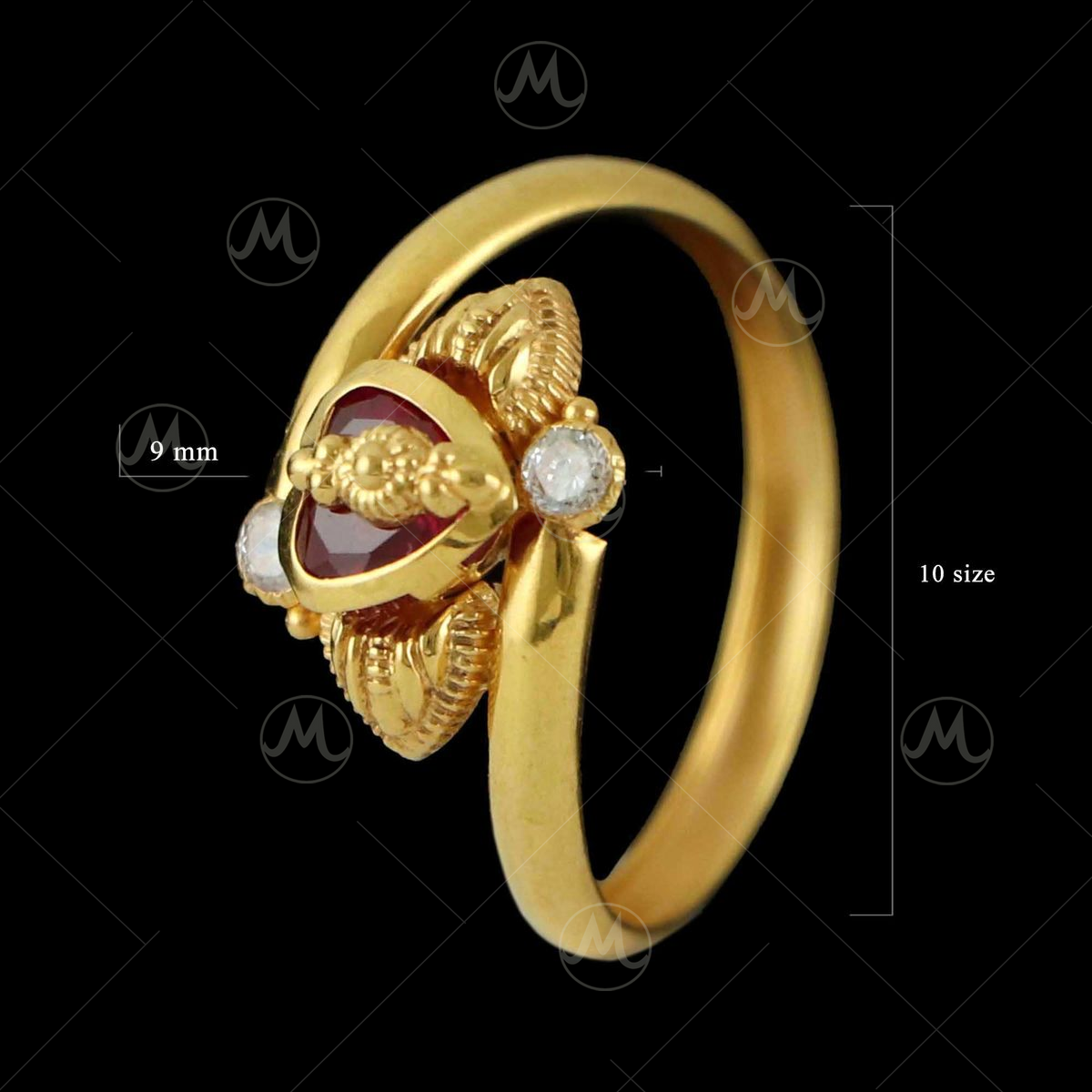 Buy quality 22 carat gold hallmark gorgeous ladies rings RH-LR451 in  Ahmedabad