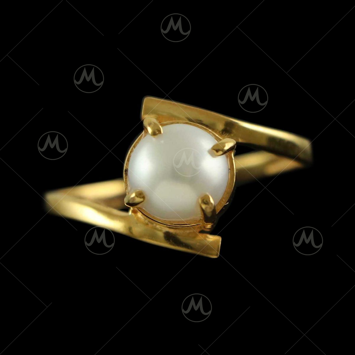 Natural and certified Pearl ring - Shraddha Shree Gems