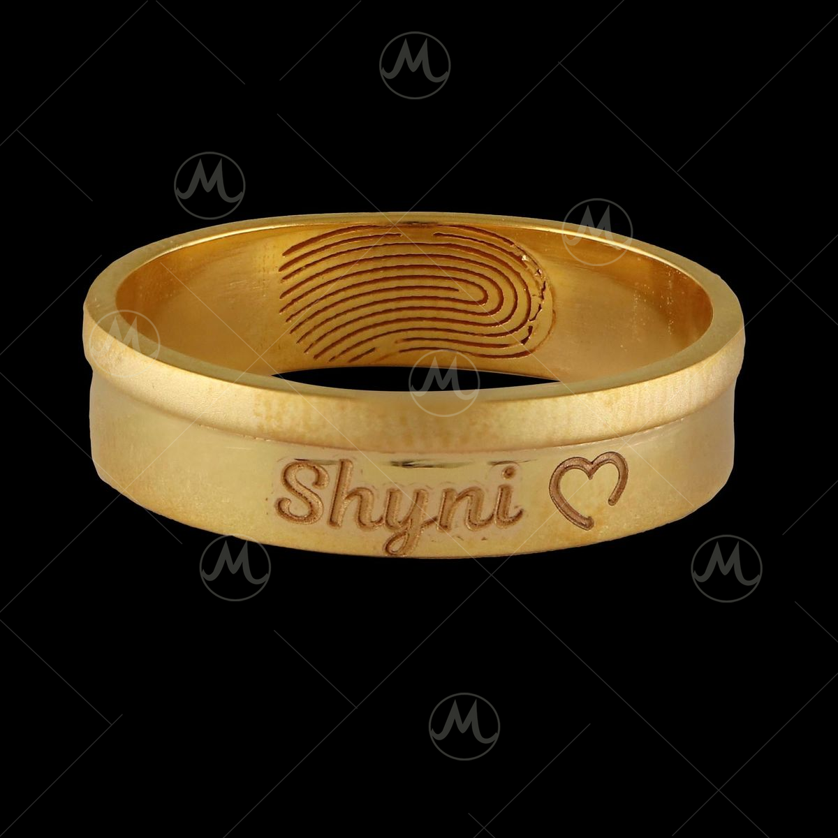 Classic Name Engraved Couple Ring | Silver Ring For Couples