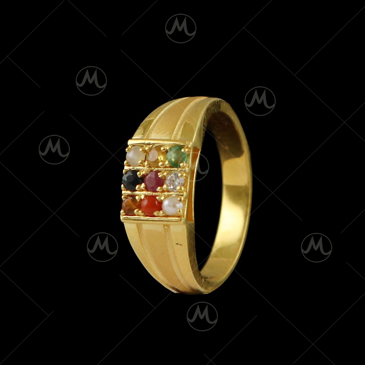 Navratna Certified Ring (नवरत्न अंगूठी) | Buy Navagraha Ring