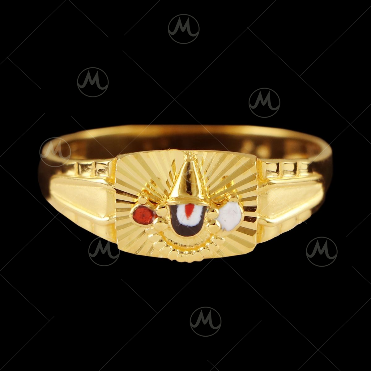 Manufacturer of God ganpati mens 916 fancy plain gold ring-mgr06 | Jewelxy  - 133469