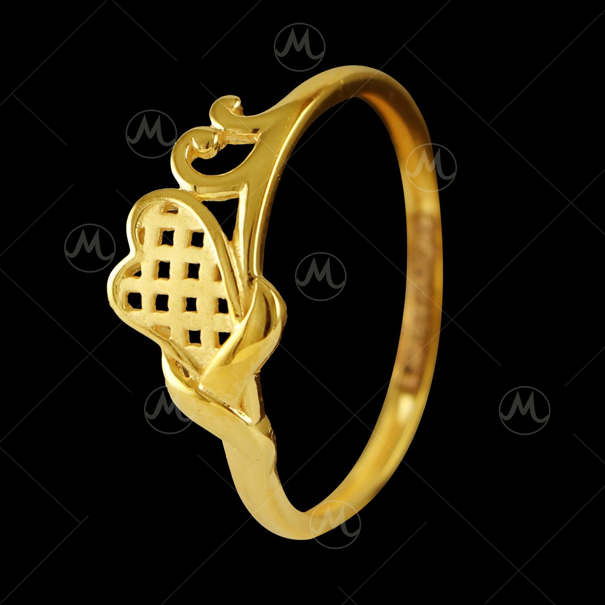 P.C. Chandra Jewellers 22KT (916) Yellow Gold BIS Hallmark Online Exclusive  Ring for Women - 1.15 Grams : Amazon.in: Fashion