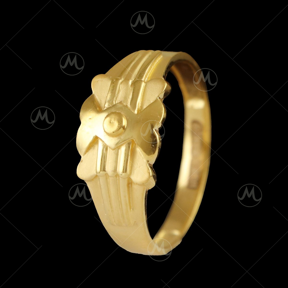 Buy quality 916 gold casting flower design Gents ring in Ahmedabad