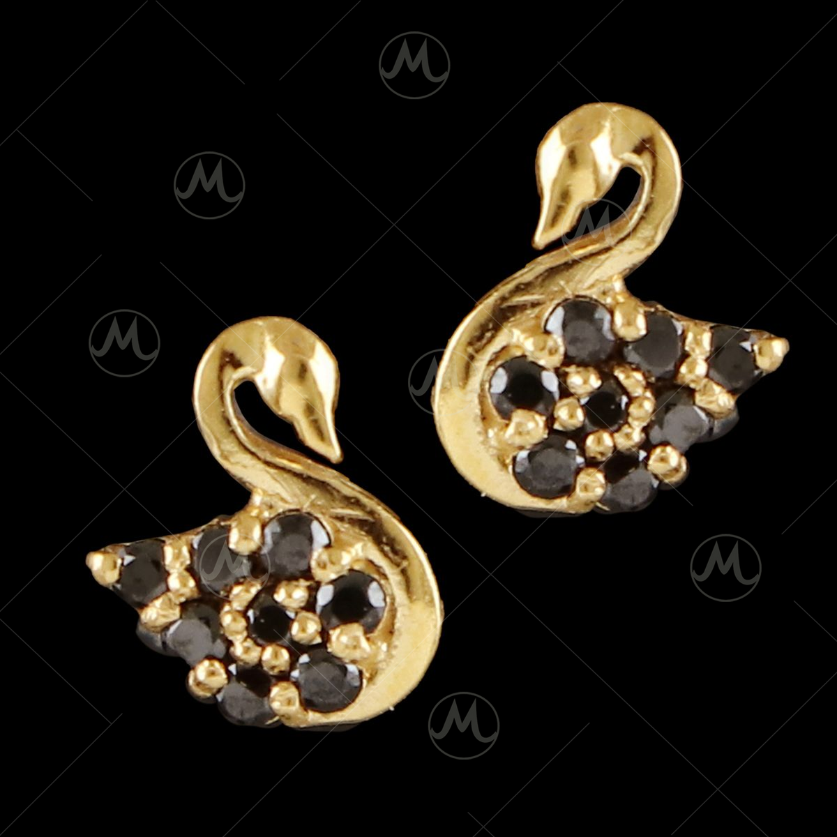 Buy Swarovski Swarovski Iconic Swan drop earrings, Swan, Black, Rose  gold-tone plated