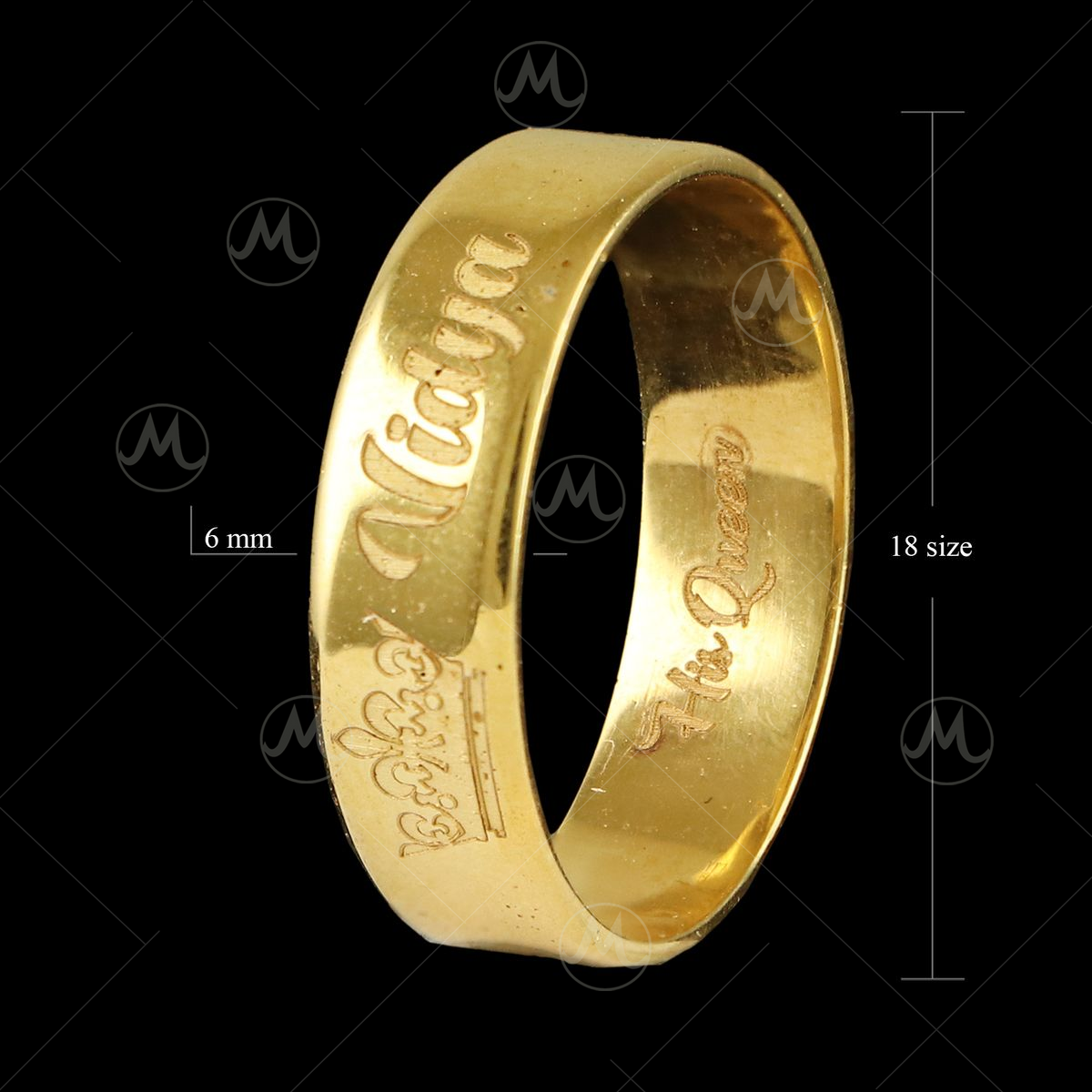Gold Name Ring – The Purple Mermaid