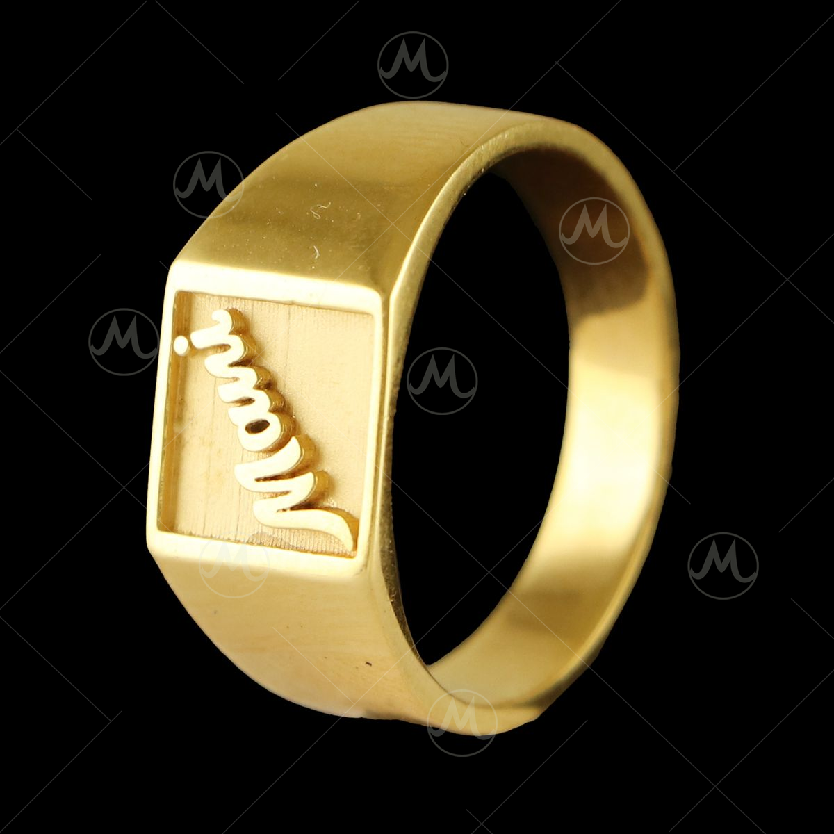 8mm Custom Made, Dome Shaped, Solid Yellow Gold Ring with Vertical Bar –  MagicHands Jewelry