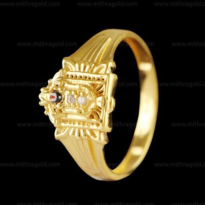22 KT GOLD GENTS GODDESS ( BALAJI ) RING | www.mithragold.com 22 KT GOLD GENTS GODDESS ( BALAJI ) RING | www.mithragold.com